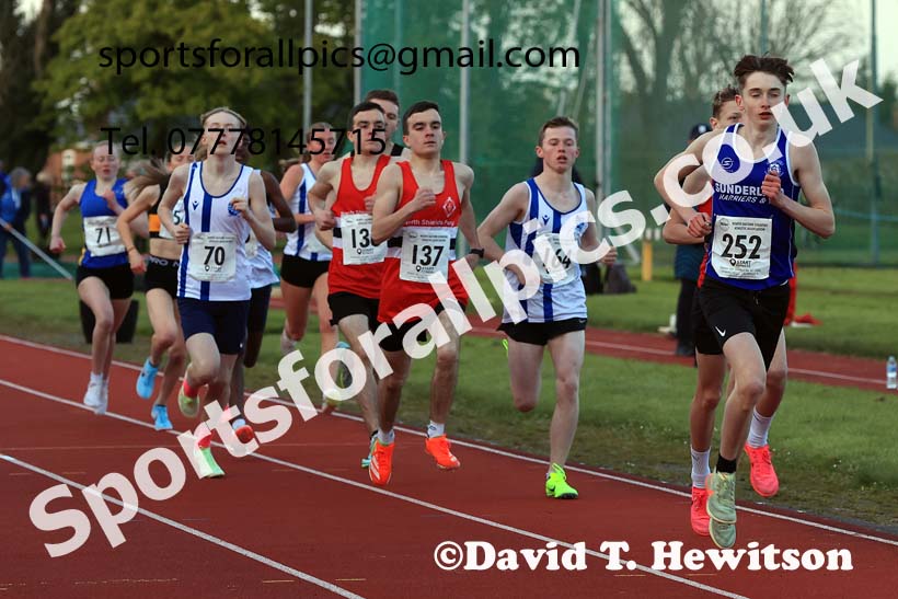 1500 metres, 2024 NEGP 1, Monkton Stadium, Jarrow. Photo: David T. Hewitson/Sports for All Pics